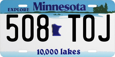 MN license plate 508TOJ