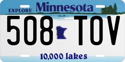 MN license plate 508TOV