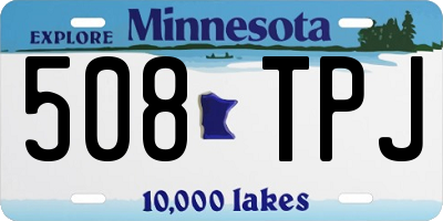 MN license plate 508TPJ