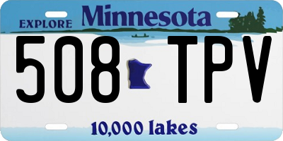 MN license plate 508TPV