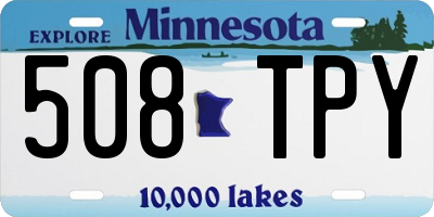 MN license plate 508TPY