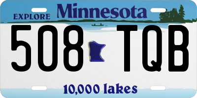 MN license plate 508TQB