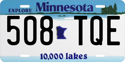 MN license plate 508TQE