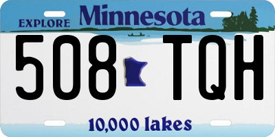 MN license plate 508TQH