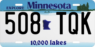 MN license plate 508TQK