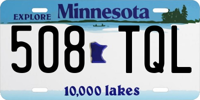 MN license plate 508TQL