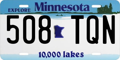 MN license plate 508TQN