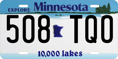 MN license plate 508TQO
