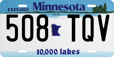 MN license plate 508TQV