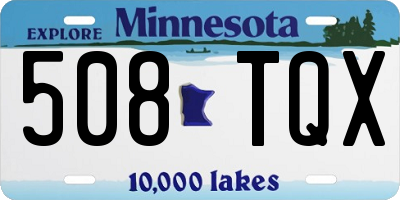 MN license plate 508TQX