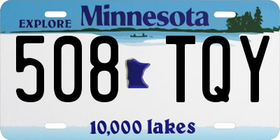 MN license plate 508TQY