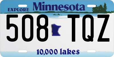MN license plate 508TQZ