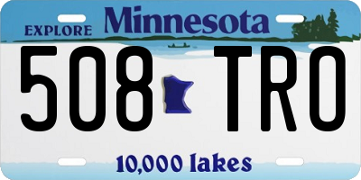 MN license plate 508TRO