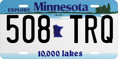 MN license plate 508TRQ
