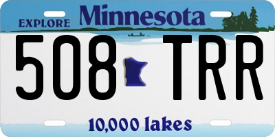 MN license plate 508TRR
