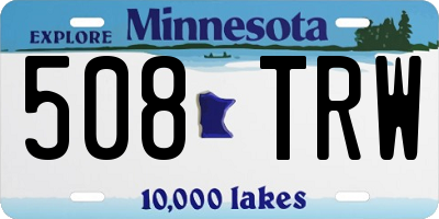 MN license plate 508TRW