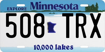 MN license plate 508TRX