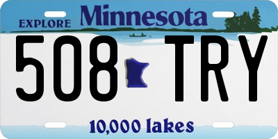 MN license plate 508TRY