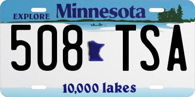 MN license plate 508TSA