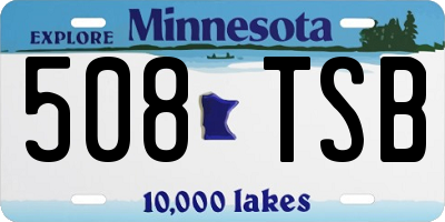 MN license plate 508TSB