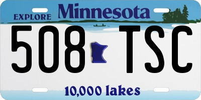 MN license plate 508TSC