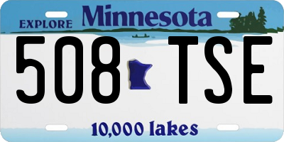 MN license plate 508TSE