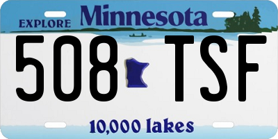 MN license plate 508TSF