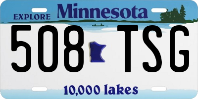 MN license plate 508TSG