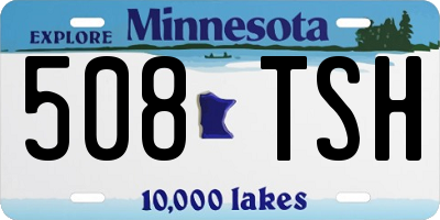 MN license plate 508TSH
