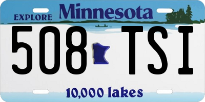 MN license plate 508TSI
