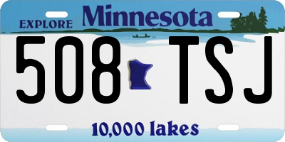 MN license plate 508TSJ