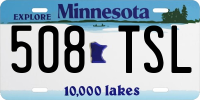 MN license plate 508TSL