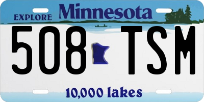 MN license plate 508TSM