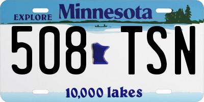 MN license plate 508TSN