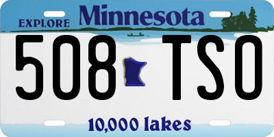 MN license plate 508TSO