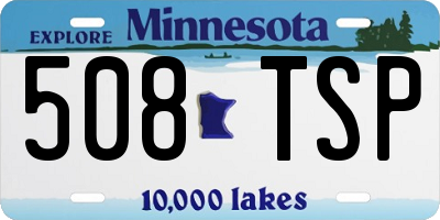 MN license plate 508TSP