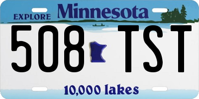 MN license plate 508TST