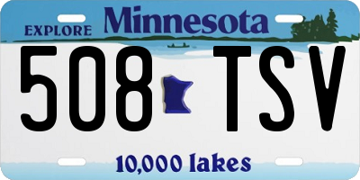MN license plate 508TSV
