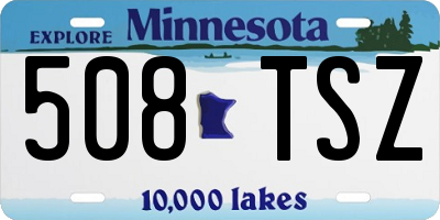 MN license plate 508TSZ