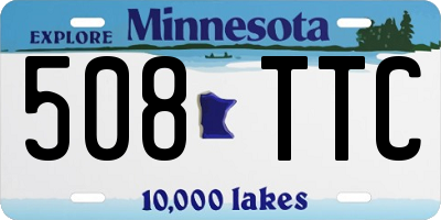 MN license plate 508TTC