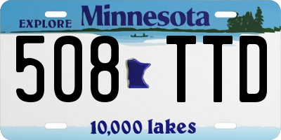 MN license plate 508TTD