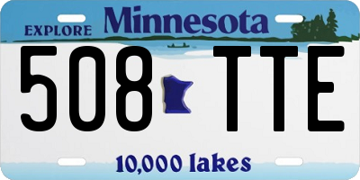 MN license plate 508TTE