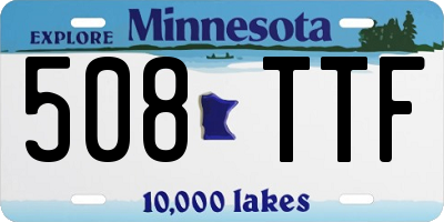 MN license plate 508TTF