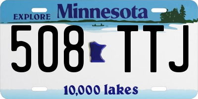 MN license plate 508TTJ