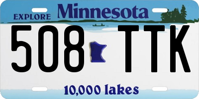MN license plate 508TTK