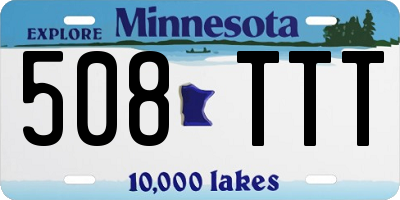 MN license plate 508TTT