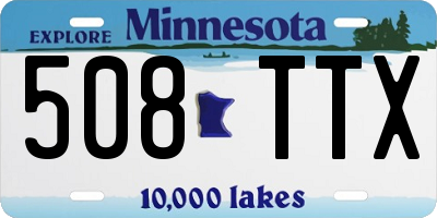 MN license plate 508TTX