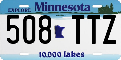 MN license plate 508TTZ