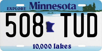 MN license plate 508TUD
