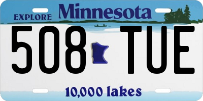 MN license plate 508TUE
